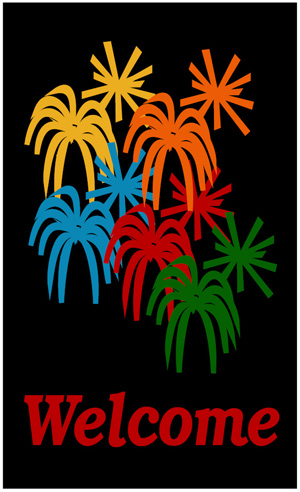 Fireworks Welcome Mats